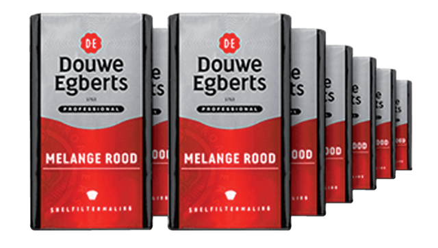 Koffie Douwe Egberts snelfiltermaling Melange Rood 250gr