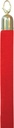 Corde Securit 150cm rouge avec embouts dorés