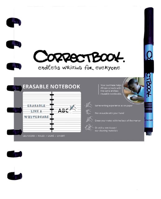 Notitieboek Correctbook A5 lijn 40blz inspirational white