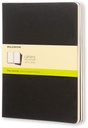 Cahier Moleskine 190x250mm uni 240 pages 70g noir 3 pièces