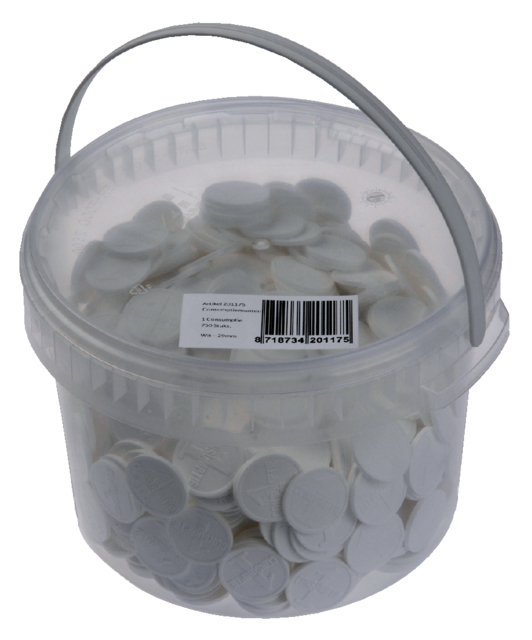 Jeton de consommation Combicraft blanc 750 pièces