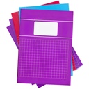 Cahier SOHO Trend A4 carreaux 10x10mm 80 pages 60g assorti 5 pièces