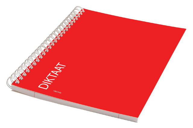 Cahier Qbasic Dictaat A5 spirale ligné 160 pages 70g rouge