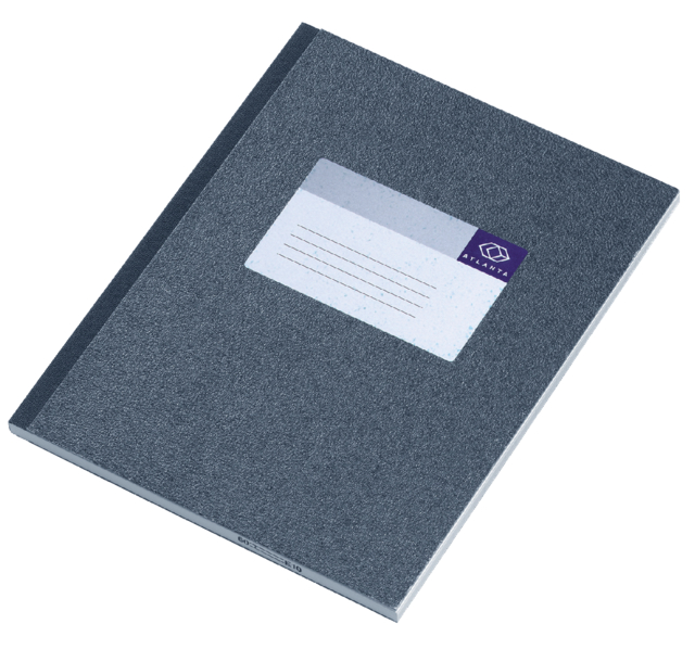 Carnet de notes Djois Atlanta collé 210x165mm 128 pages ligné gris