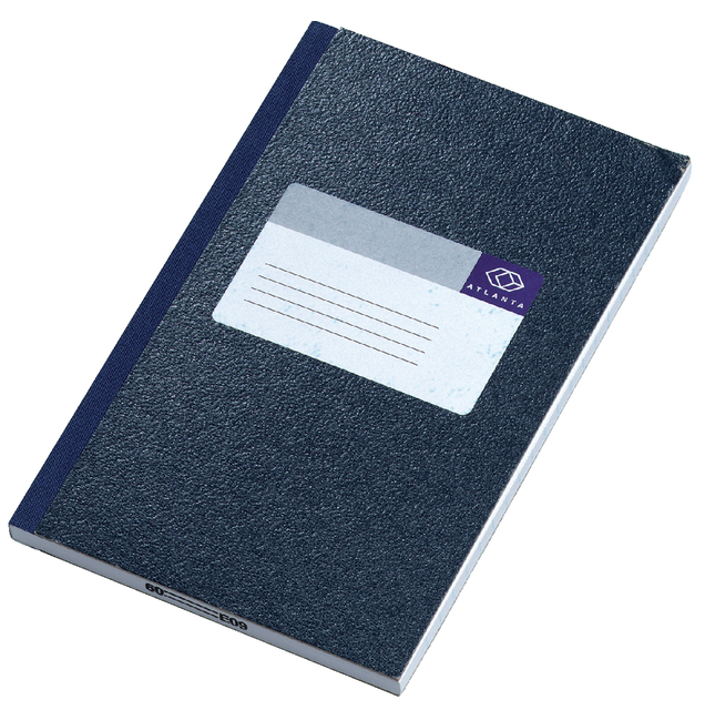 Carnet de notes Djois Atlanta collé 165x105mm ligné 192 pages bleu