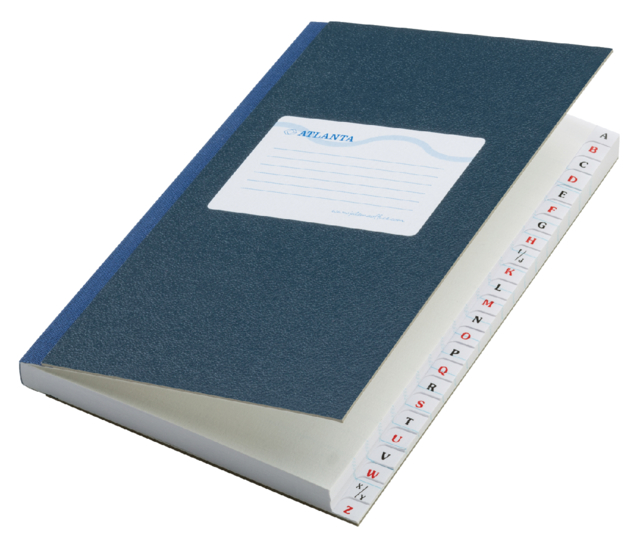 Carnet de notes Djois Atlanta 165x105mm ligné bleu avec alphabet