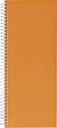 Notitieboek 135x330mm lijn 160blz 70gr spiraal oranje