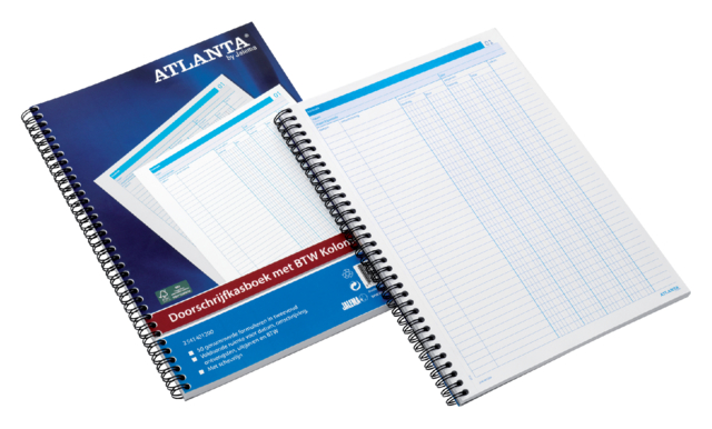 Livre de caisse Djois Atlanta A4 50x2 feuilles carbone 4 colonnes avec TVA