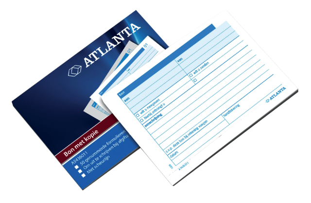 Carnet de reçus Djois Atlanta A6 autocopiant blanc