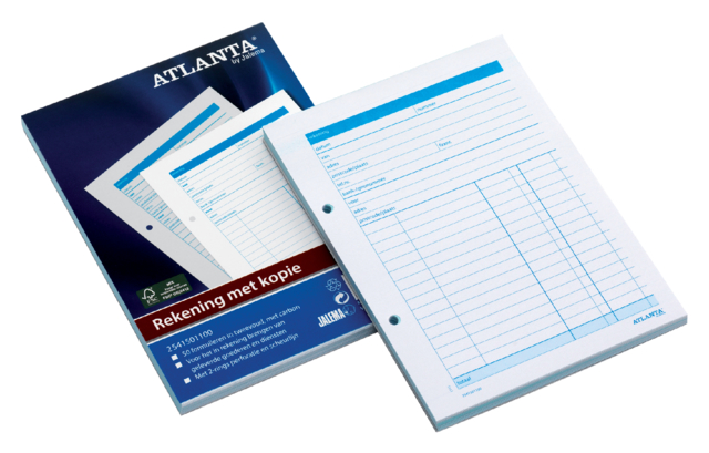 Carnet de facture Djois Atlanta A5 50x2 feuiles carbone