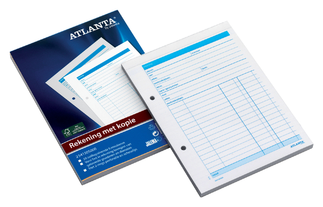 Bloc de factures Djois Atlanta A4 50x 2 feuilles autocopiant blanc