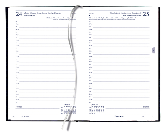 Kantooragenda 2026 Quantore kort 1dag/1pagina zwart