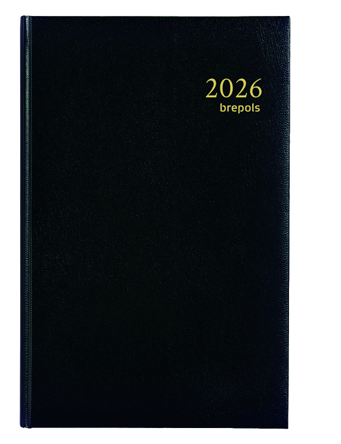 Agenda 2026 Brepols Saturnus Lima 7 jours/2 pages noir
