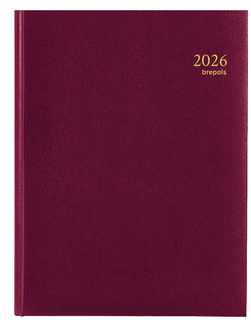 Agenda 2026 Brepols Timing Lima 7dagen/2pagina's viertalig bordeaux
