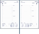 Agenda 2026 Ryam Twenty-four Mundior 1 jour/1 page bleu