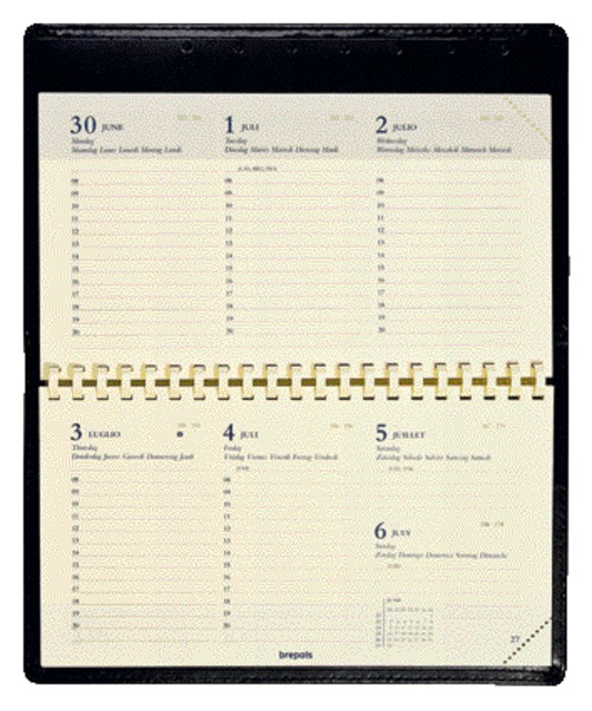 Recharge agenda 2025 Brepols Omniplan 7jours/2pages