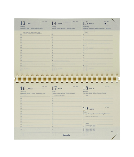 Recharge agenda 2025 Brepols Omniplan 7jours/2pages