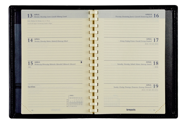 Recharge agenda 2026 Brepols Delta 7 jours/2 pages