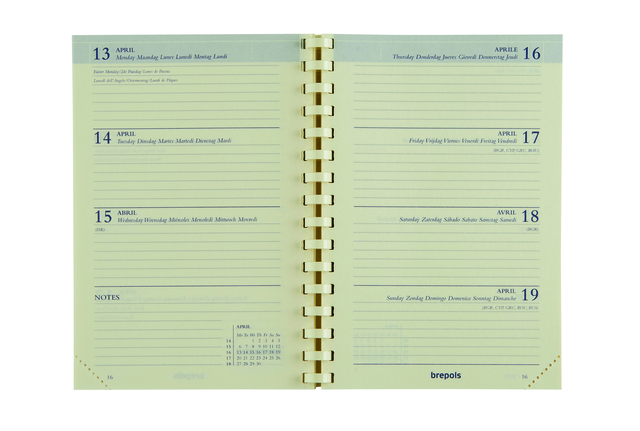 Recharge agenda 2027 Brepols Delta 7 jours/2 pages