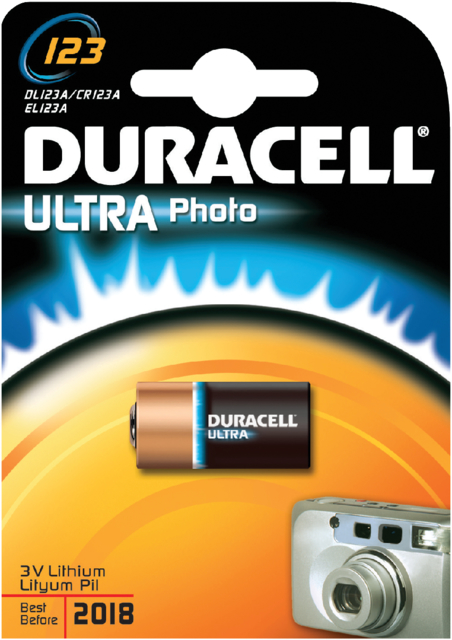 Batterij Duracell 1xCR123 high power lithium