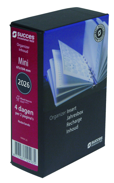 Recharge agenda 2026 Succes Mini 4 jours/2 pages