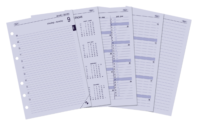 Agendavulling 2025 Kalpa A5 1dag/1pagina