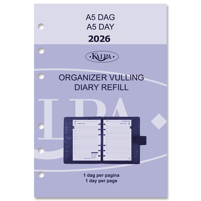 Agendavulling 2026 Kalpa A5 1dag/1pagina