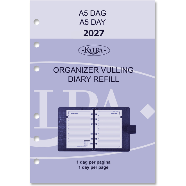 Agendavulling 2026 Kalpa A5 1dag/1pagina