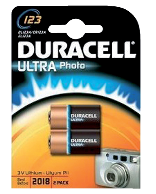 Batterij Duracell 2xCR123 high power lithium