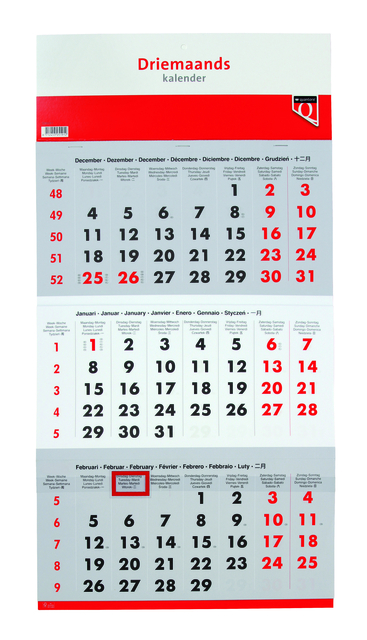 3-Maandskalender 2027 Quantore