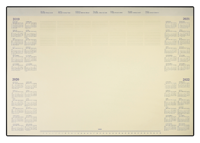 Onderlegblok 2025 Brepols Desk Mate 7dagen/1pagina 412x590x8mm 35vel in houder