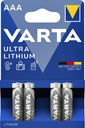 Batterij Varta Ultra lithium 4x AAA