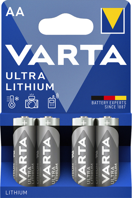 Batterij VARTA Ultra lithium 4x AA