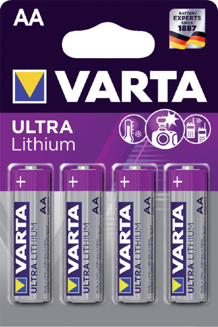 Batterij Varta Ultra lithium 4xAA