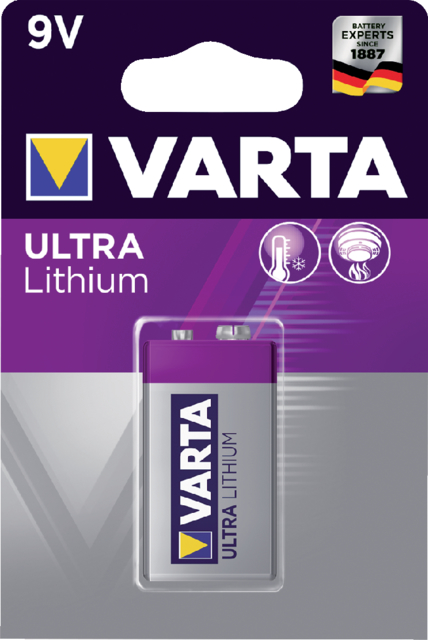 Batterij Varta Ultra lithium 9Volt