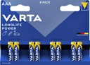 Batterij Varta Longlife Power 8x AAA