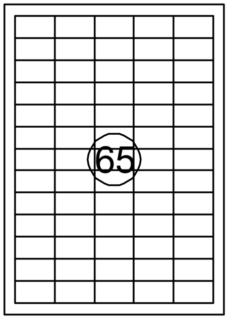 Etiket Quantore 38.1mmx21.2mm 6500 stuks