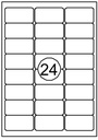 Etiquette Quantore 63,5x33,9mm blanc 2400 pièces