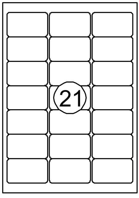 Etiquette Quantore 63,5x38,1mm blanc 2100 pièces