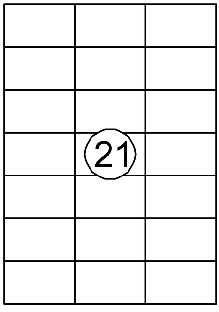 Etiquette Quantore 70x42,3mm blanc 2100 pièces