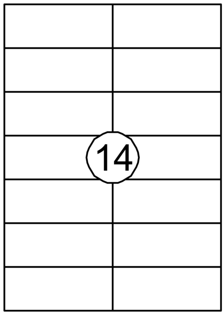 Etiket Quantore 105x42.4mm 1400 stuks