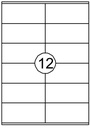 Etiquette Quantore 105x48mm blanc 1200 pièces