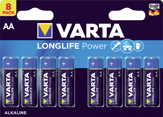 Batterij Varta Longlife Power 8xAA