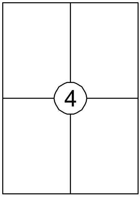 Etiquette Quantore 105x148mm blanc 60 pièces