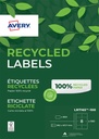 Etiquette Avery LR7165-100 99,1x67,7mm recyclé blanc 800 pièces