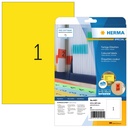 Etiquette amovible HERMA 4421 210x297mm A4 jaune 20 pièces