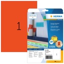 Etiquette amovible HERMA 4422 210x297mm A4 rouge 20 pièces