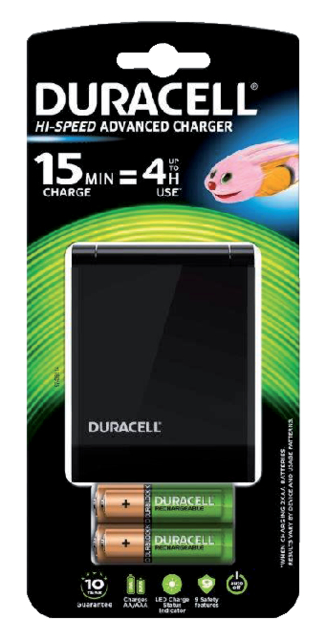 Chargeur de piles Duracell CEF27 + 2xAA + 2xAAA