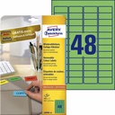 Etiket Avery L6040-20 45.7x21.2mm groen 960 stuks