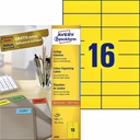 Etiquette Avery 3455 105x37mm jaune 1600 pièces